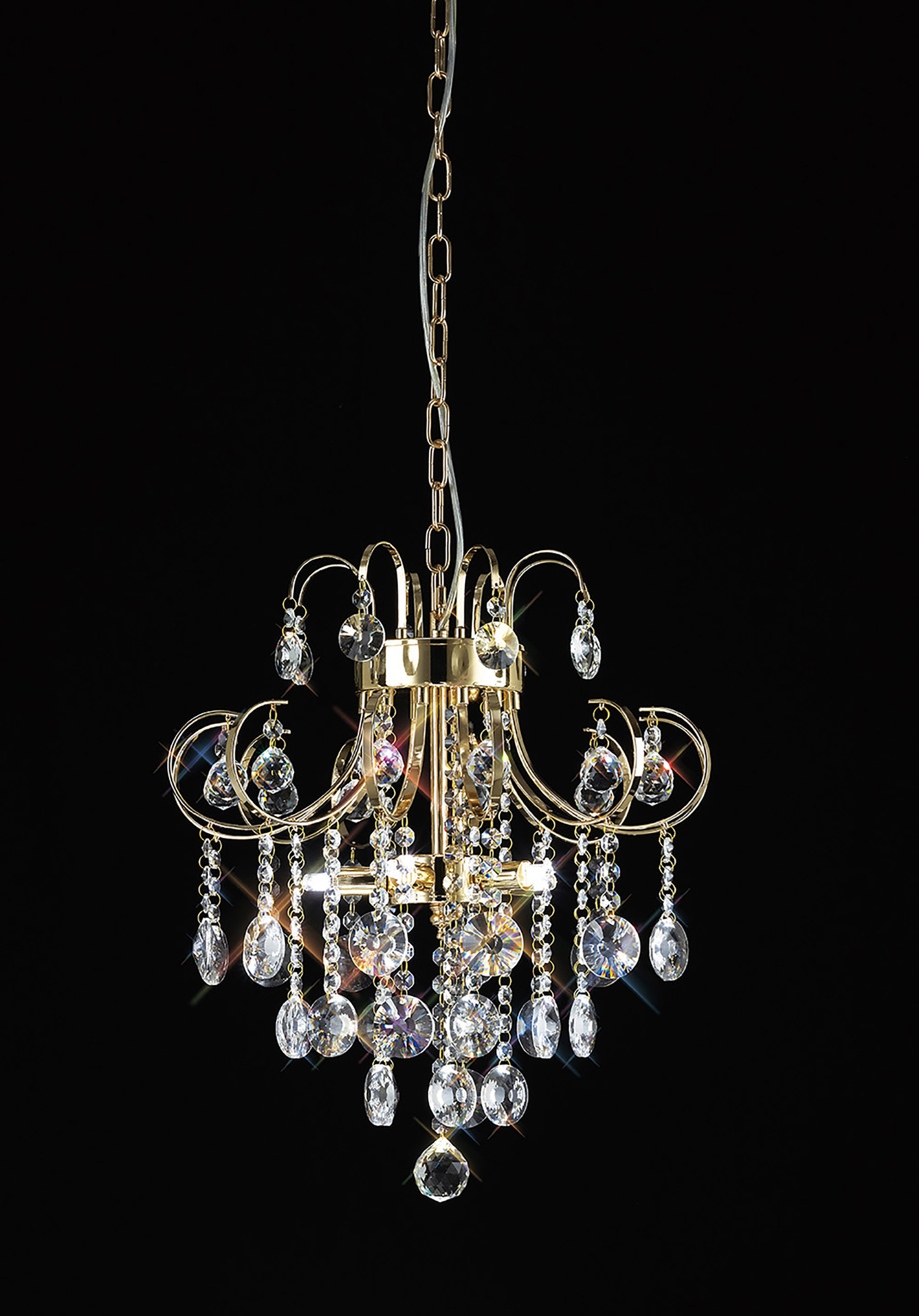 IL32054  Rosina Crystal Chandelier 5 Light French Gold